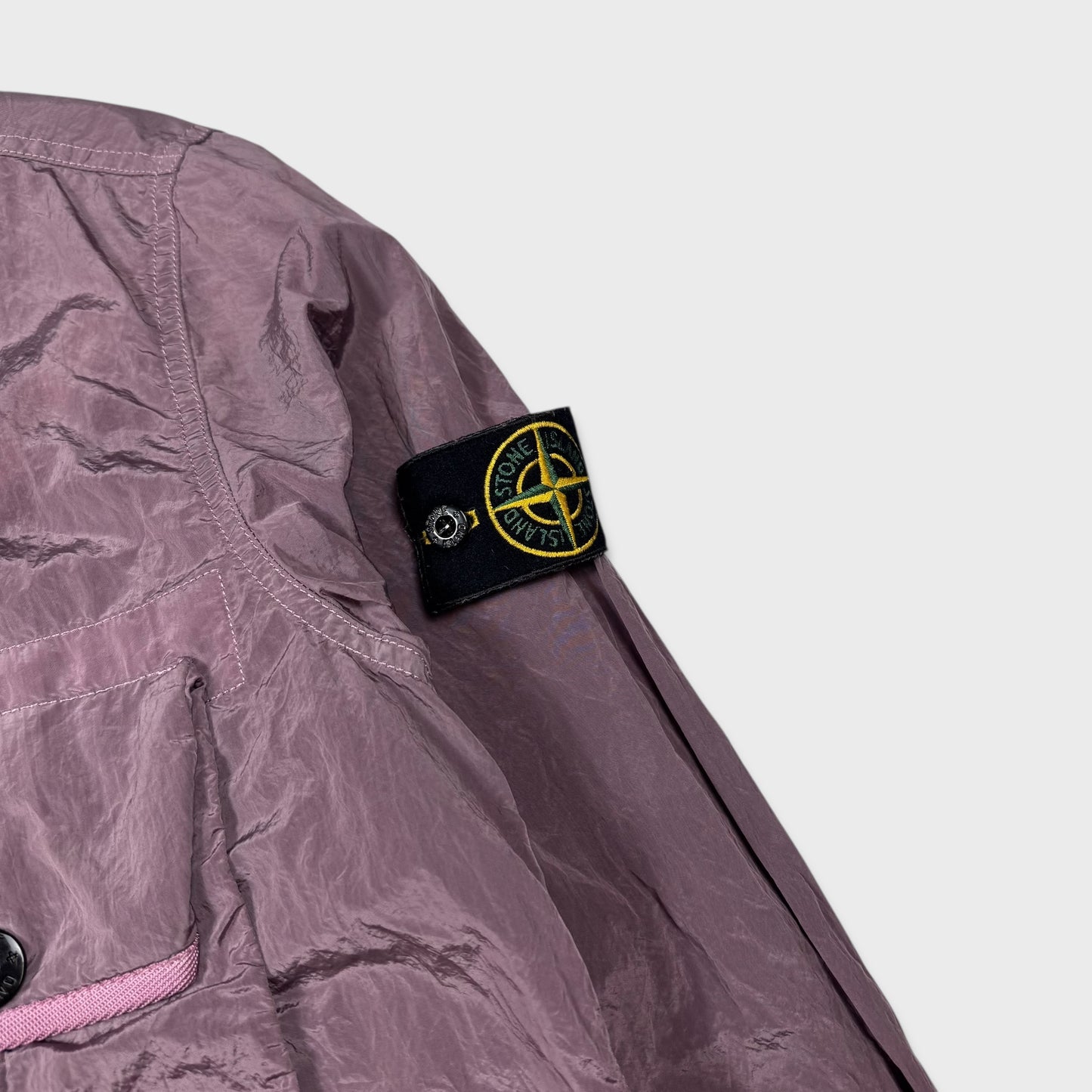 Stone Island Pink Nylon Metal Overshirt L