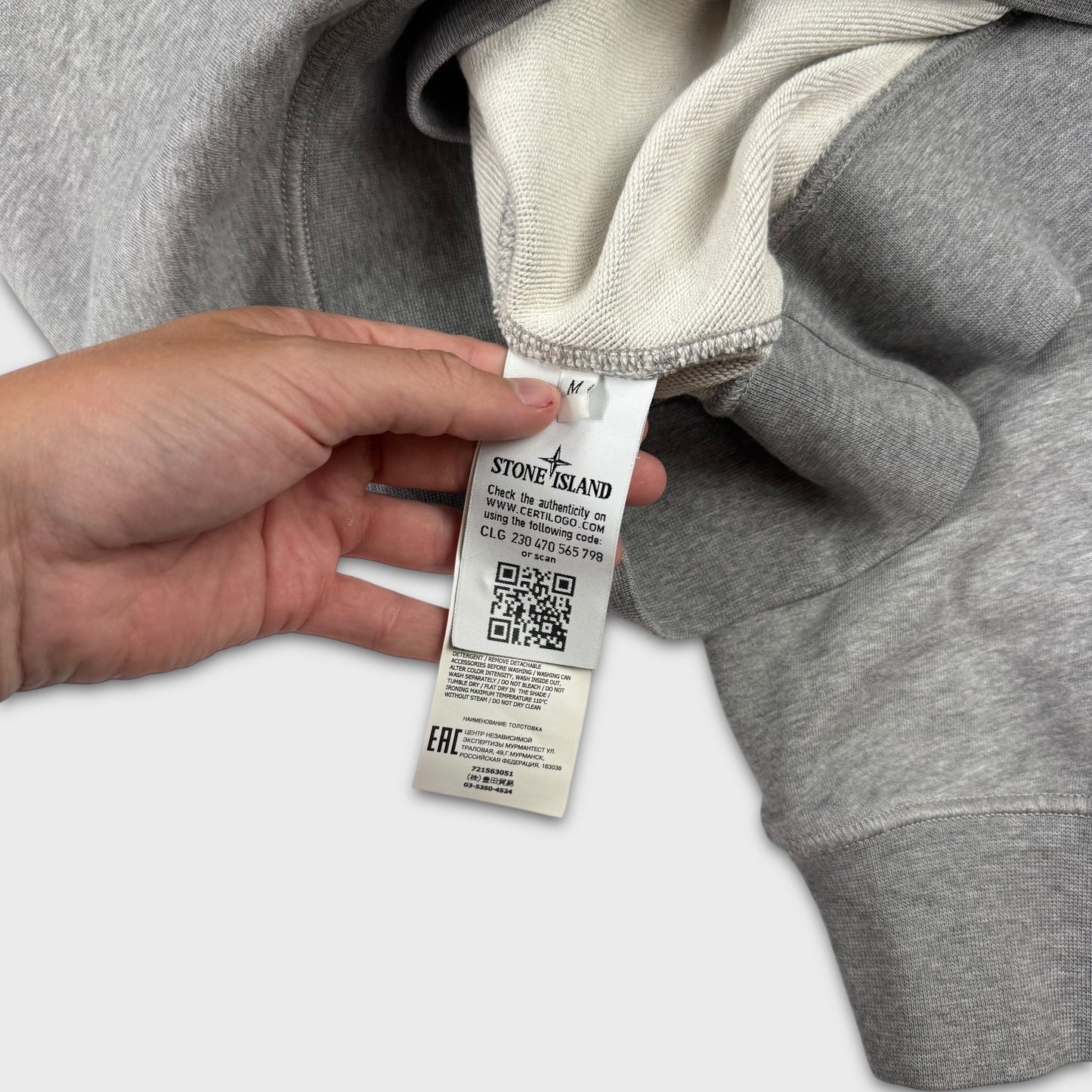 Stone Island Grey Crewneck Sweatshirt M