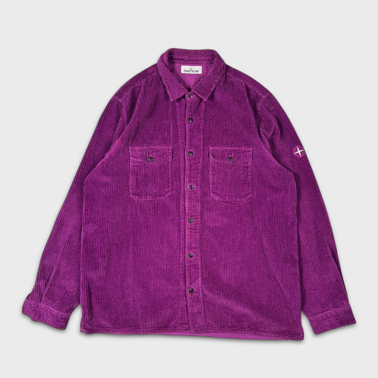 Stone Island Purple Corduroy Overshirt 3XL