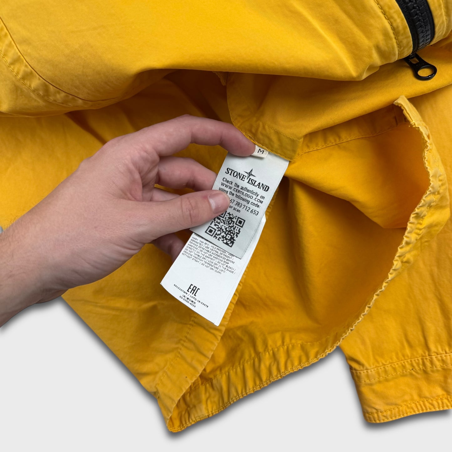 Stone Island Mustard Full Zip Overshirt M