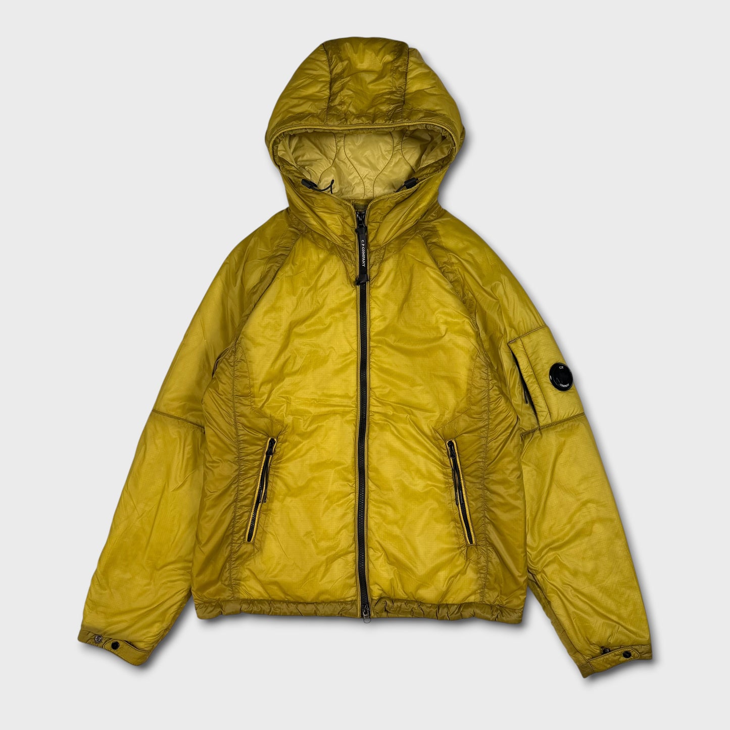 CP Company Yellow Outline Quilted Lens Jacket S