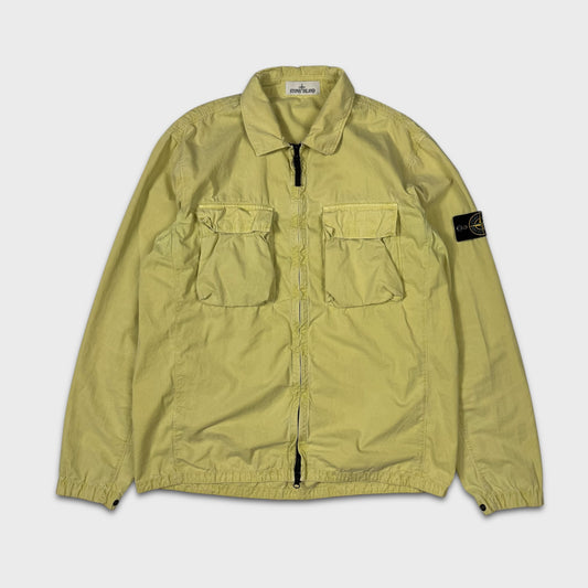 Stone Island Full Zip Yellow Overshirt XL