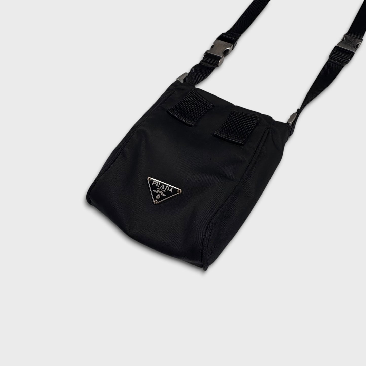 Prada Milano Mini Pouch Nylon Side Bag OS