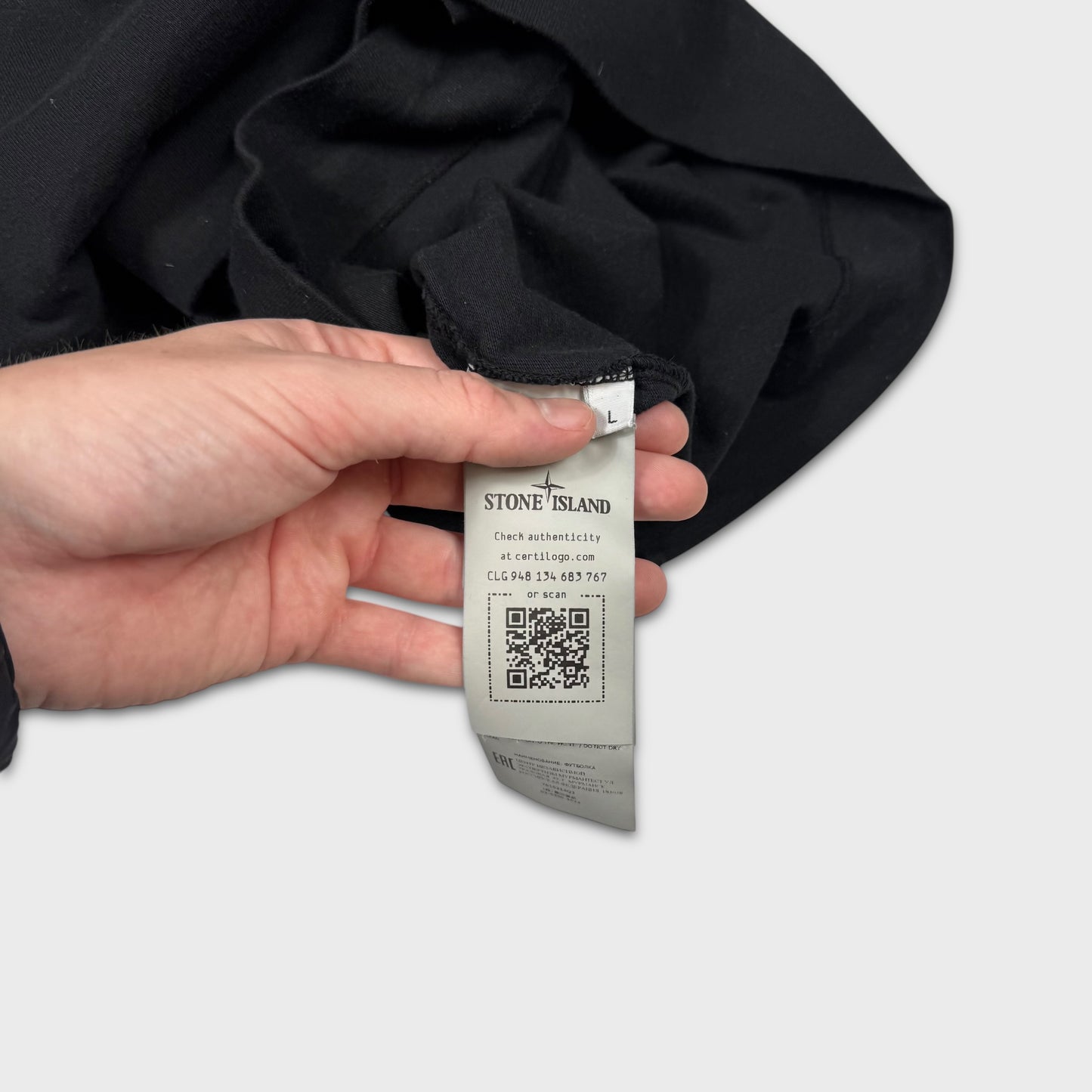 Stone Island Black 40th Anniversary T-Shirt L