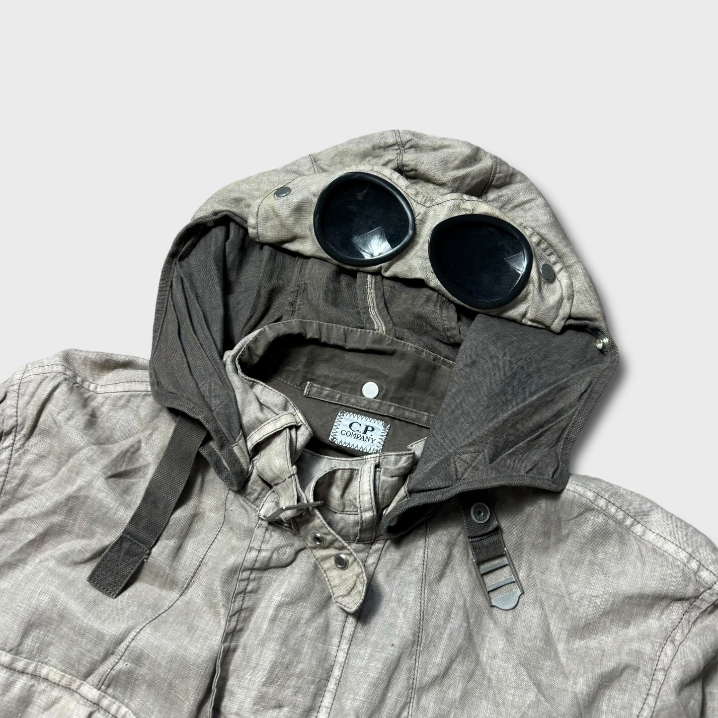 CP Company Lino-Flax Goggle Hooded Field Jacket L