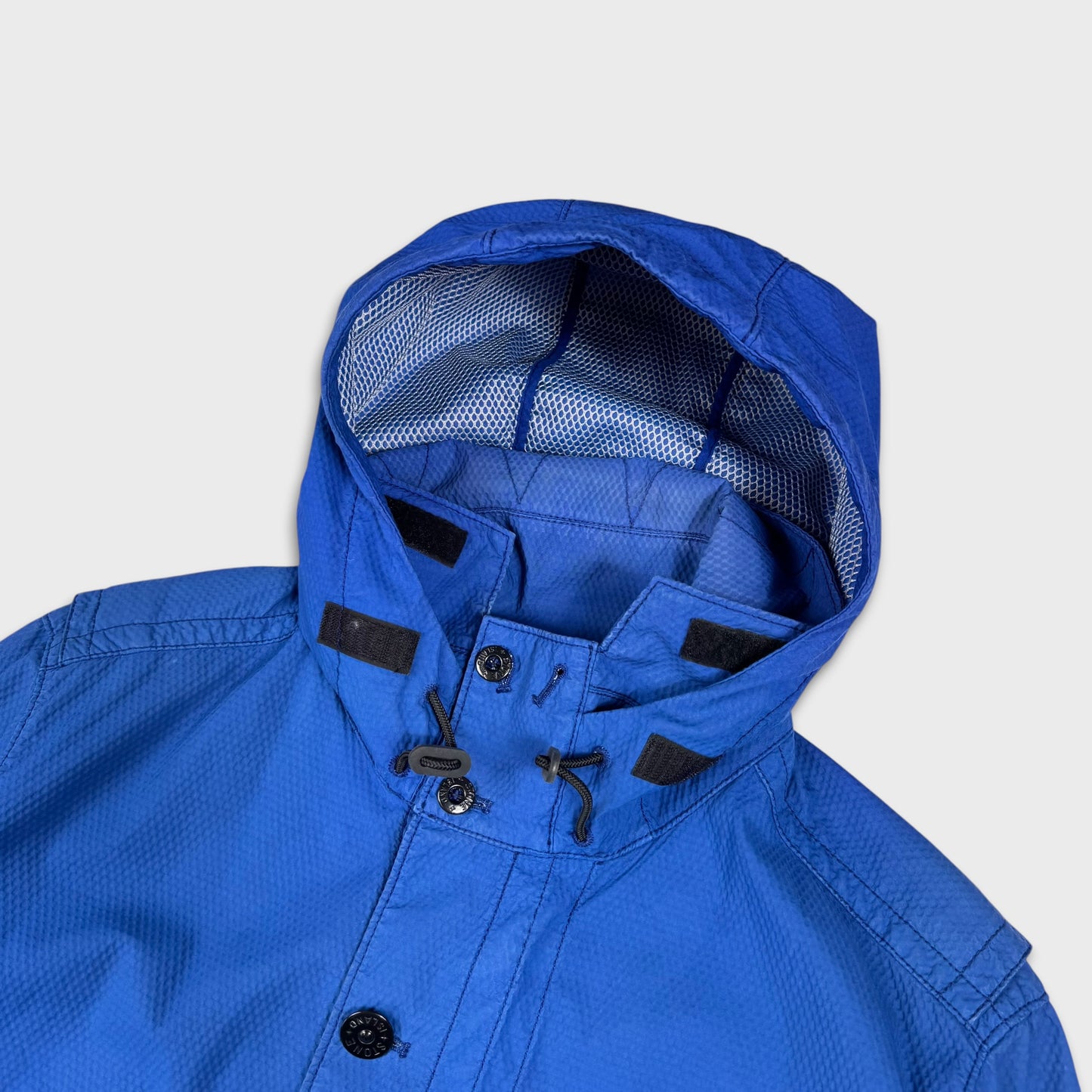 Stone Island Royal Blue 3D Cotton Tela Hooded Jacket XL