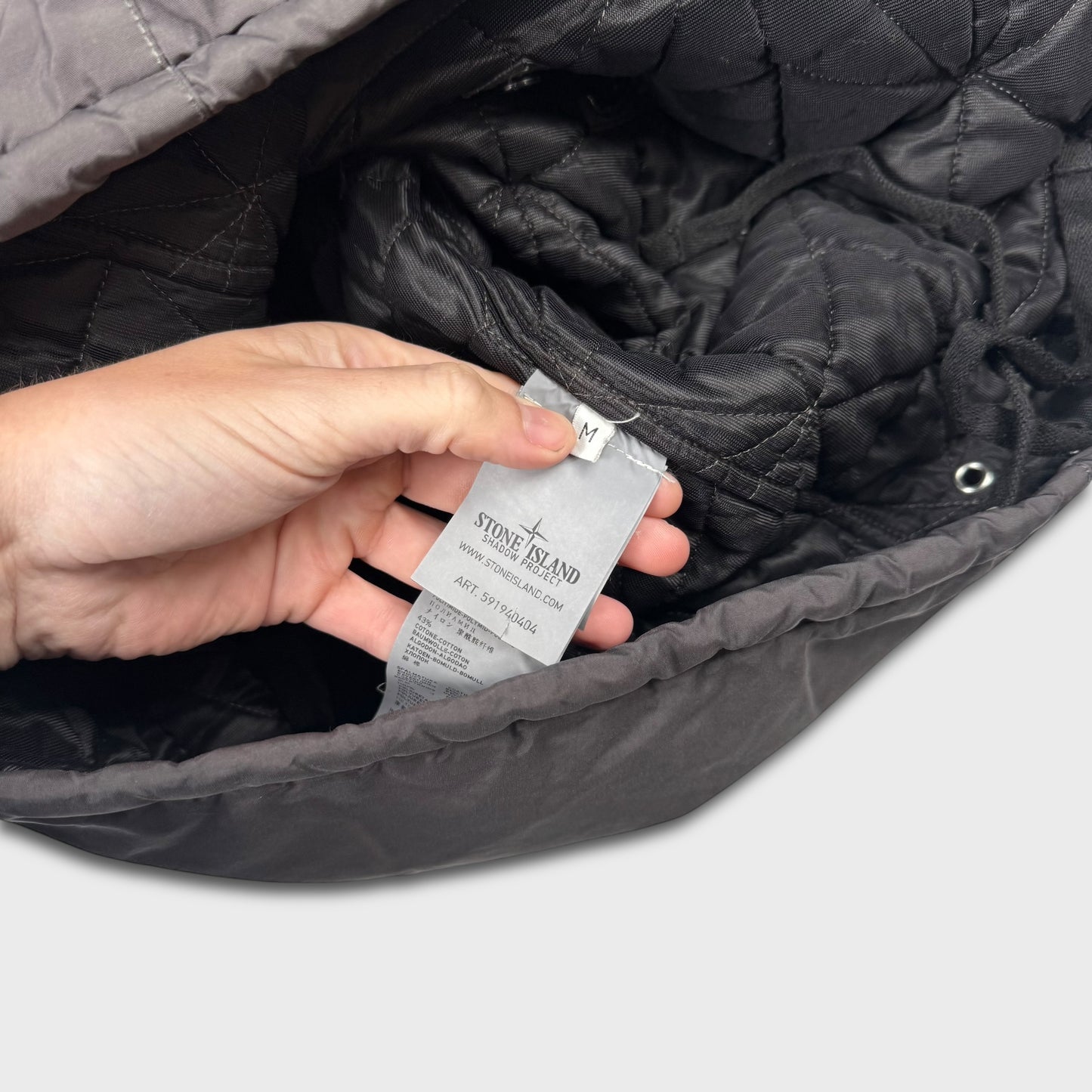 Stone Island Shadow Project 4 Field Quilted Nylon Hooded Jacket M