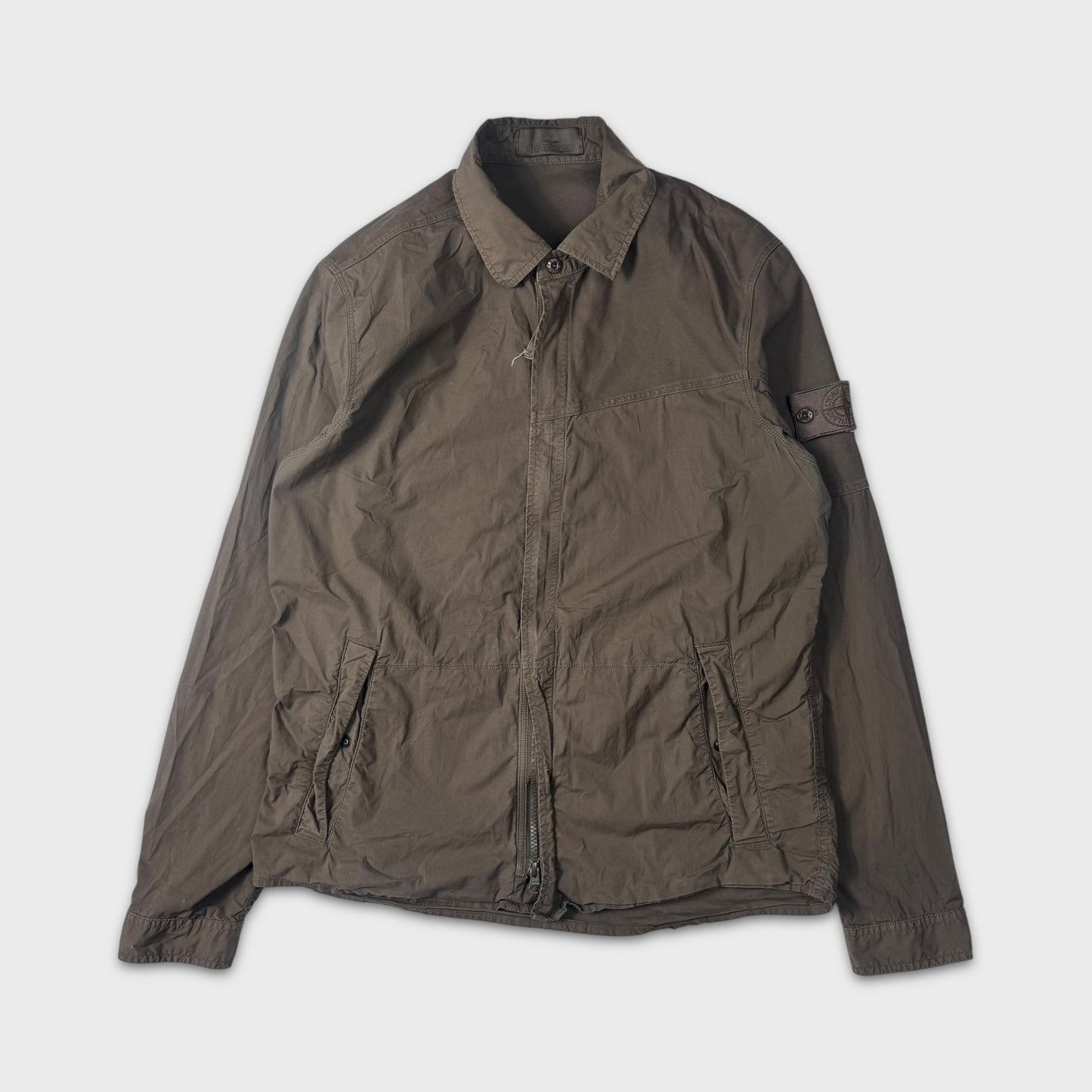 Stone Island Olive Ghost Tela Overshirt Jacket M