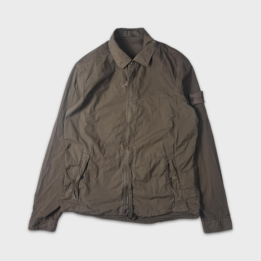 Stone Island Olive Ghost Tela Overshirt Jacket M