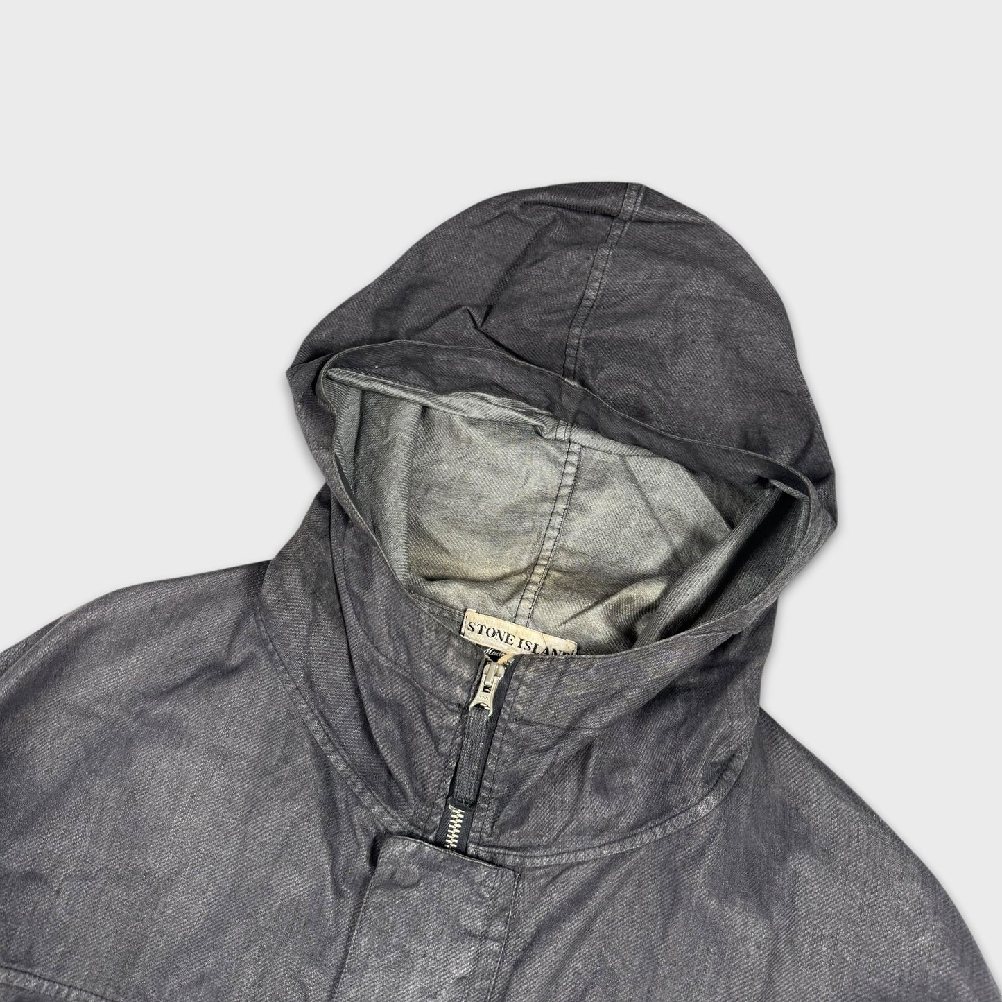 Stone Island SS2003 Cotton Canvas Charcoal Jacket XL