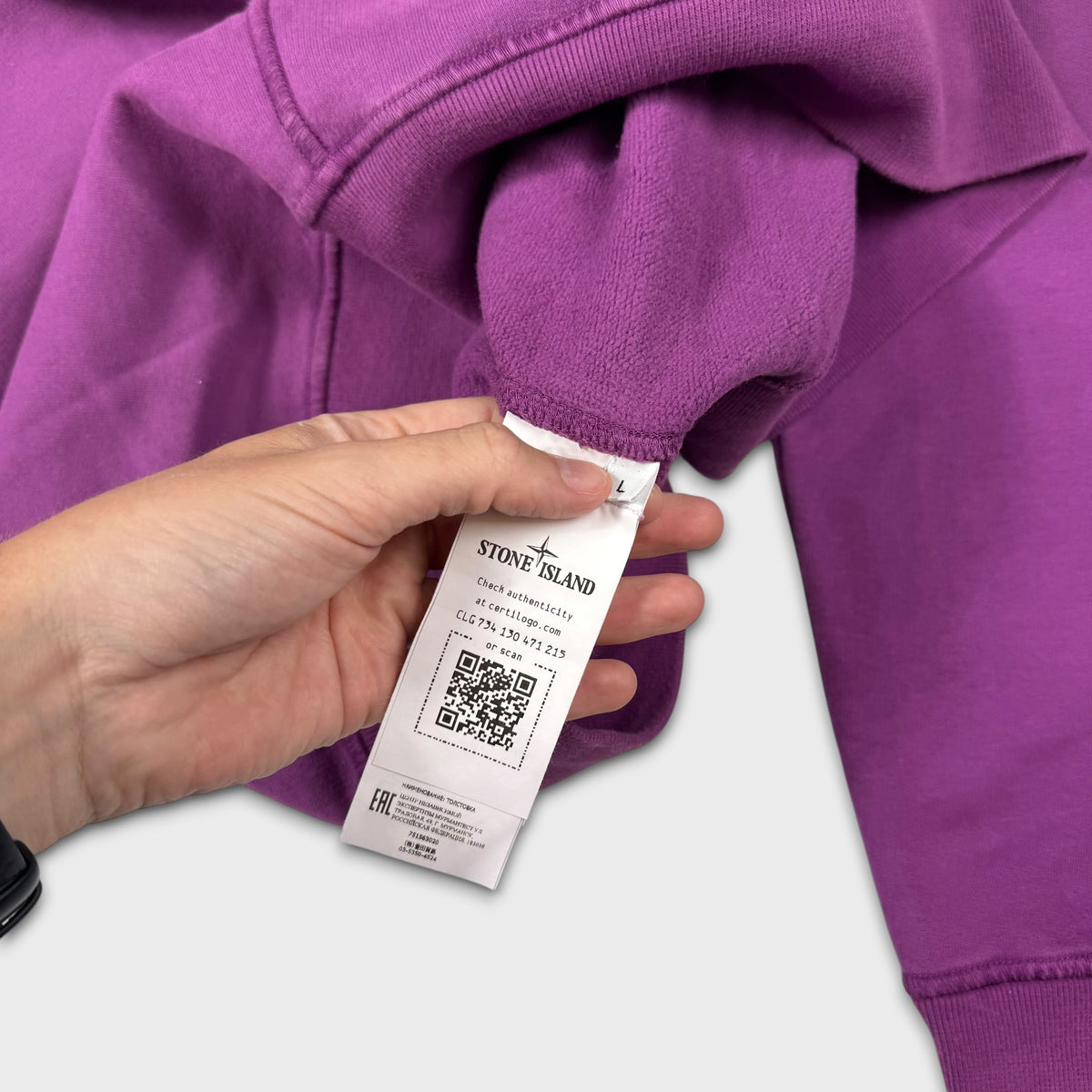 Stone Island Purple Crewneck L