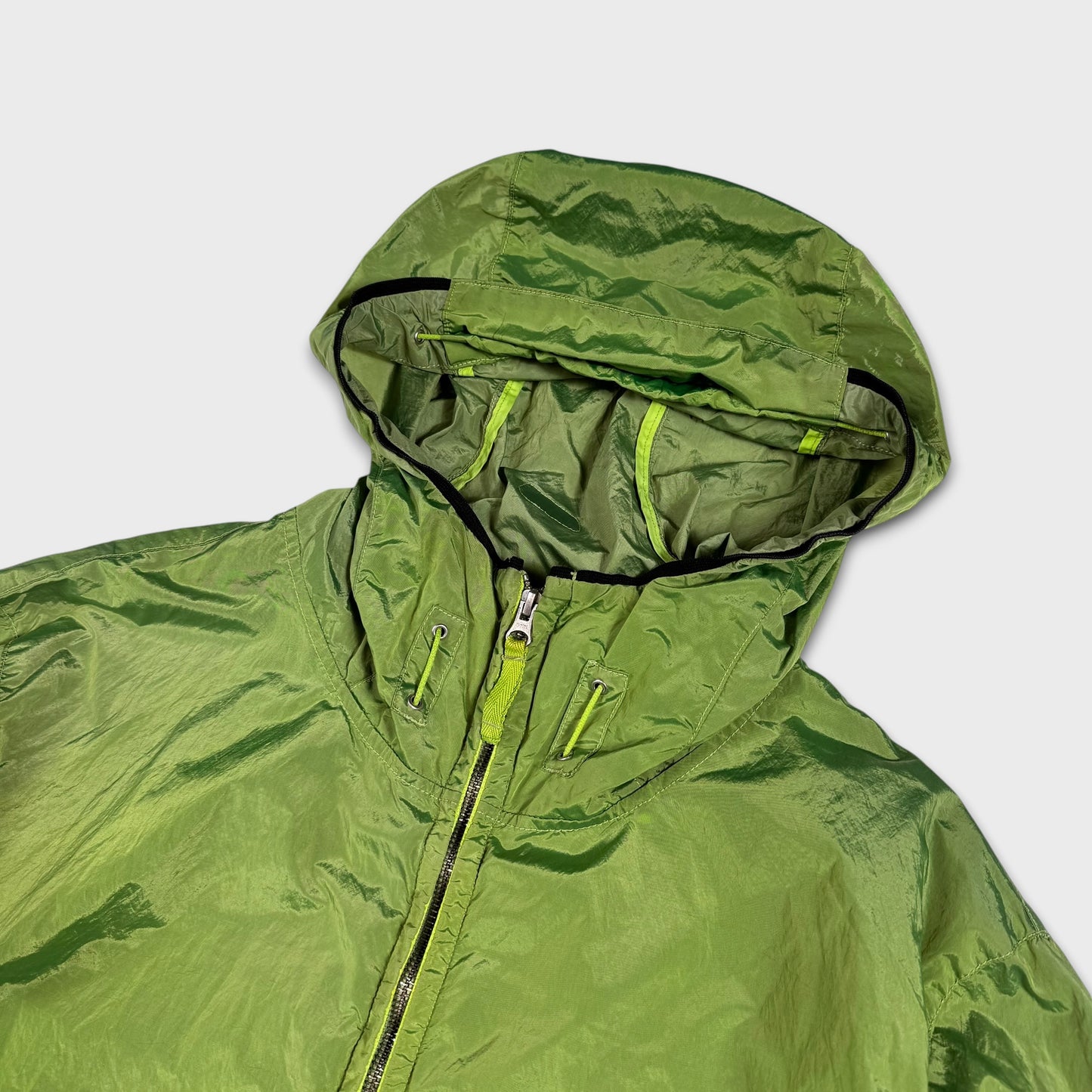 Stone Island Lime Green Nylon Metal Jacket XXL