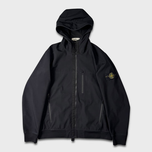 Stone Island Black Soft Shell-R Jacket XXL