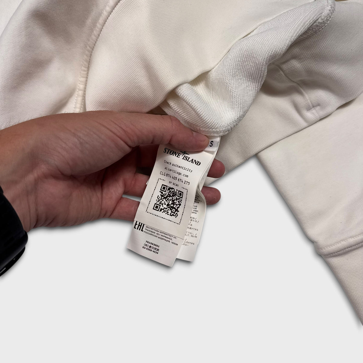 Stone Island White Crewneck S