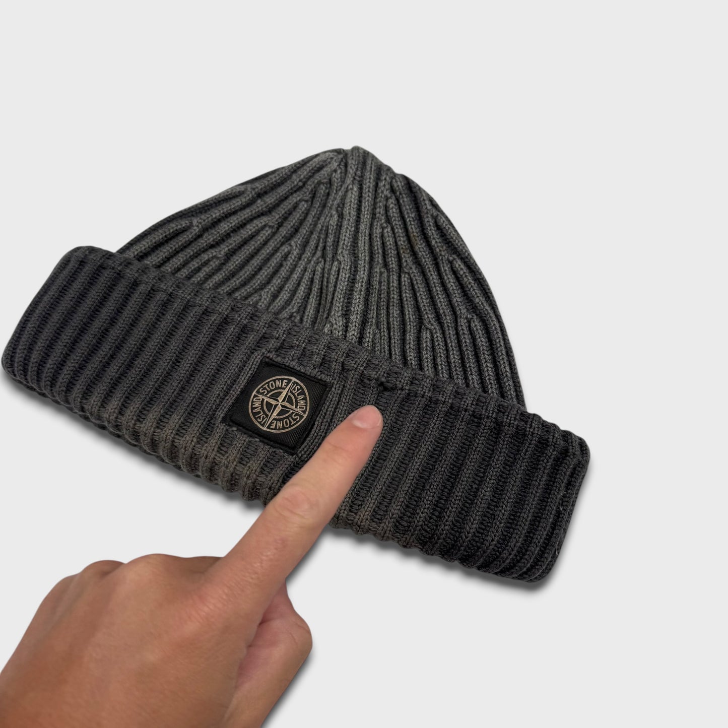 Stone Island Two-Tone Ribbed Beanie
