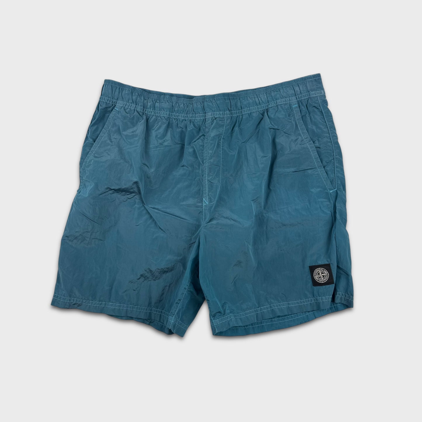 Stone Island Blue Nylon Metal Shorts L