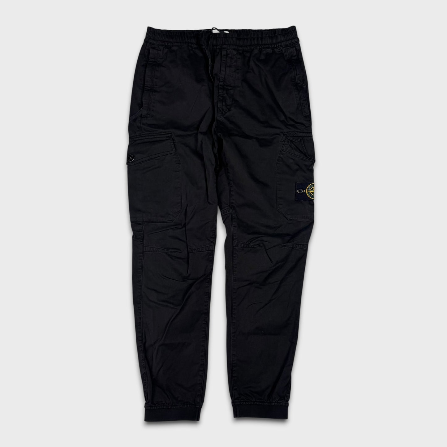 Stone Island Black Tela Cargo Pants W32