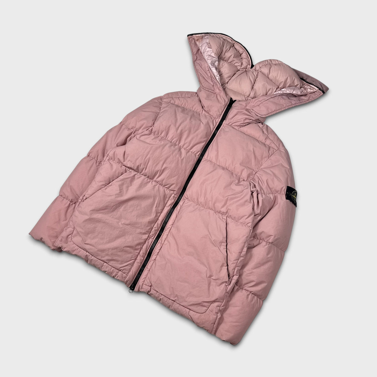 Stone Island Baby Pink Naslan Light Watro Down TC Puffer Jacket L