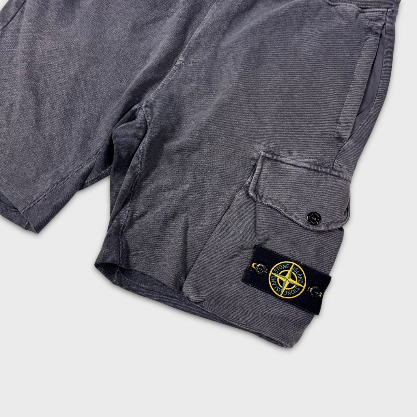 Stone Island Charcoal Grey Cotton Shorts M