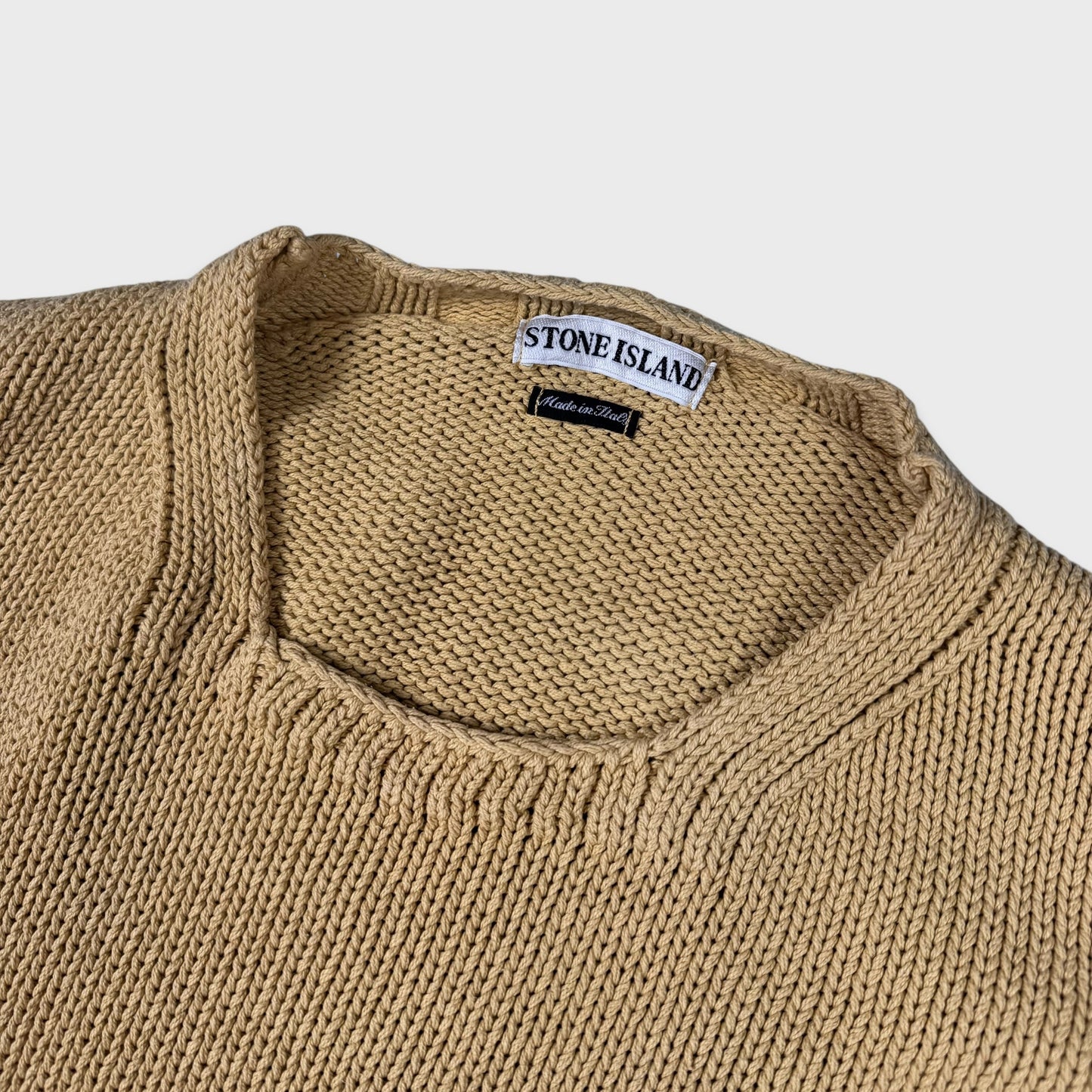 Stone Island ‘98 Yellow Cable Knit XXL
