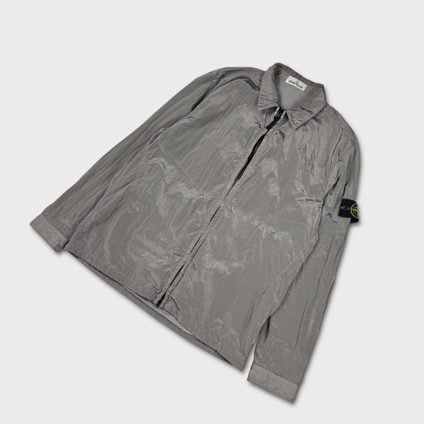 Stone Island Silver Nylon Metal Overshirt XXL