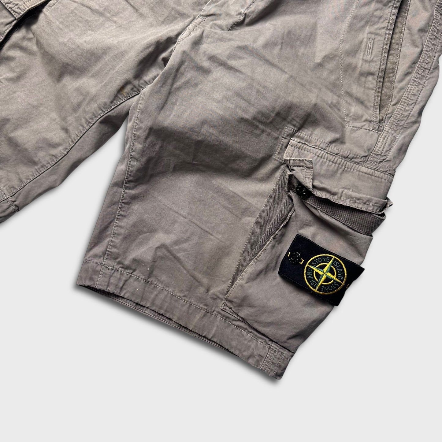 Stone Island Grey Cargo Shorts W32