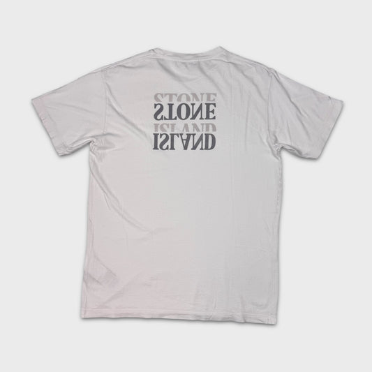 Stone Island White Reflective T-Shirt XL