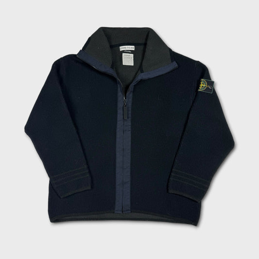 Stone Island Chunky 1998 Green Edge Knit DEADSTOCK L