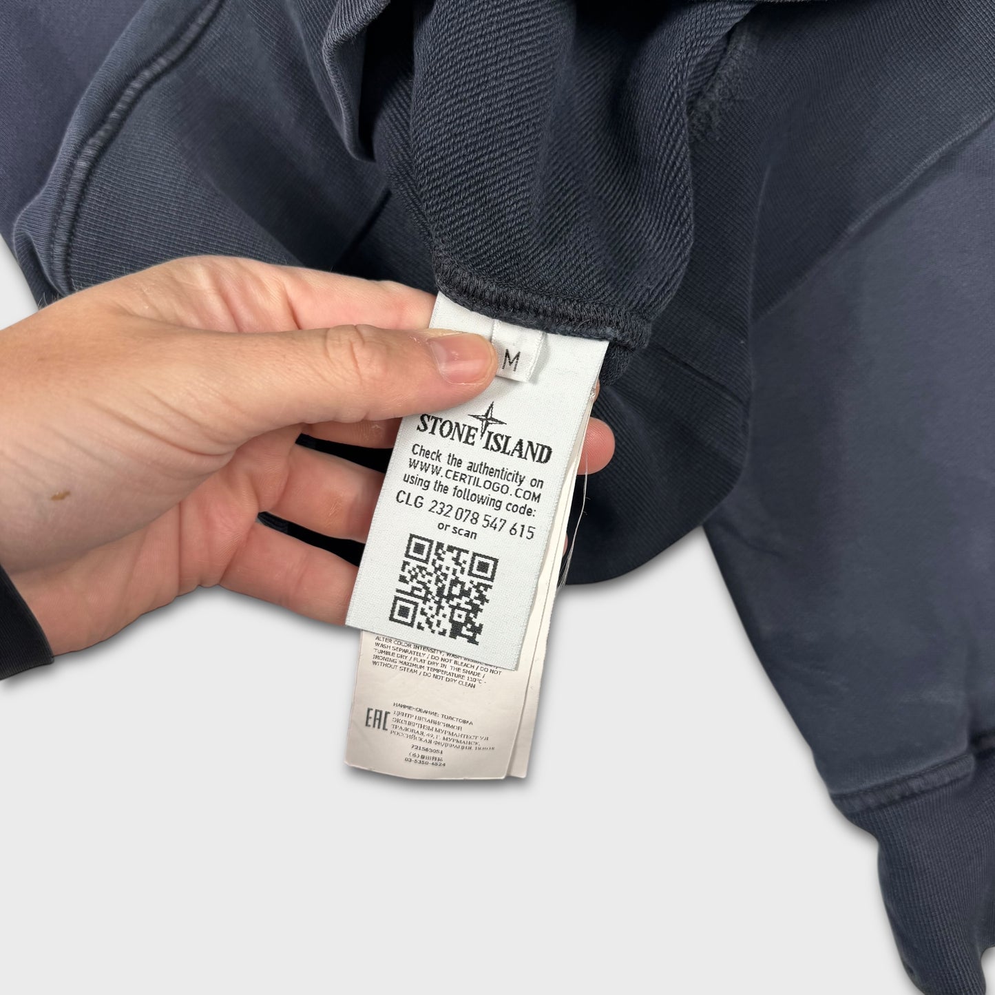 Stone Island Navy Crewneck Sweatshirt M