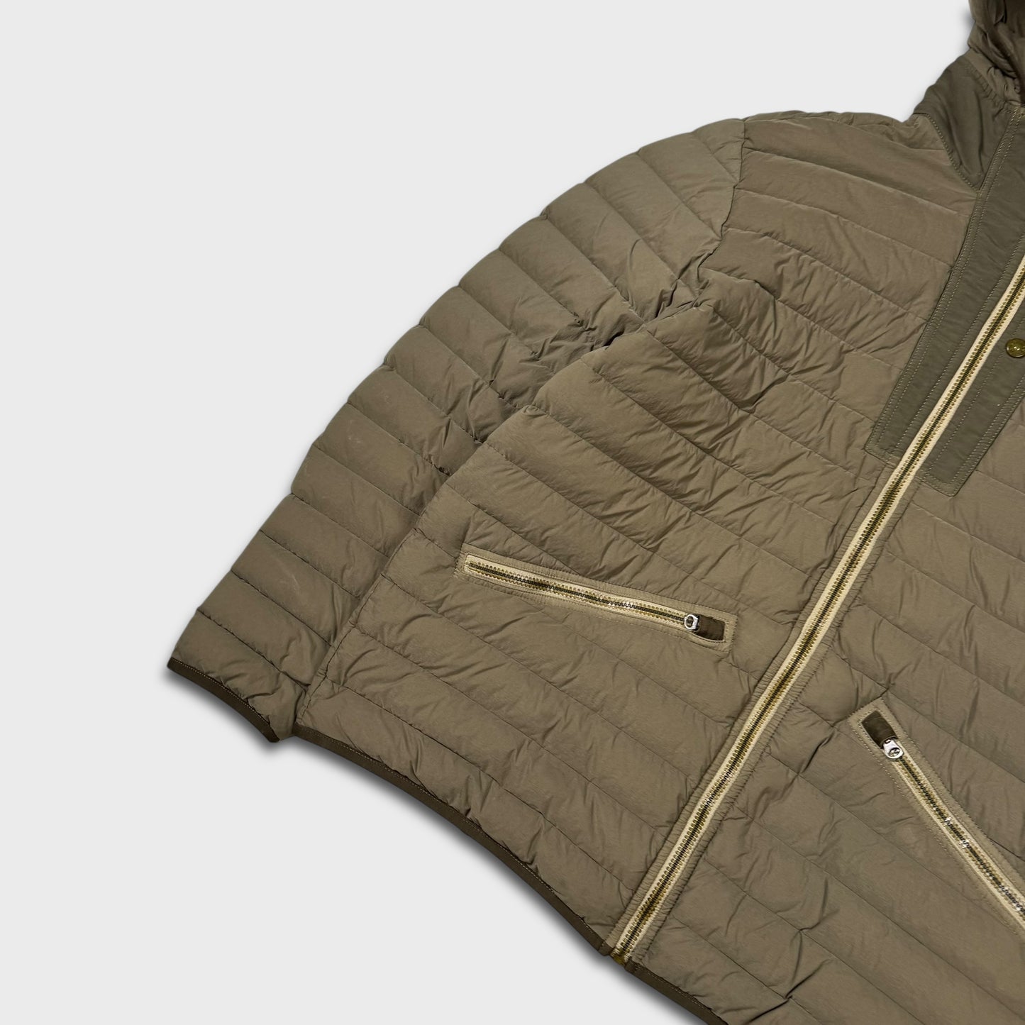 Stone Island Olive Loom Woven Down Chambers Stretch-TC Jacket 3XL