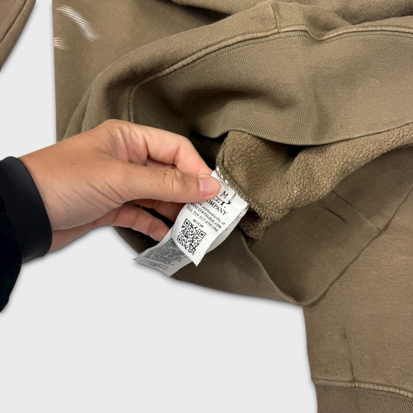 CP Company Olive Motion Logo Crewneck M