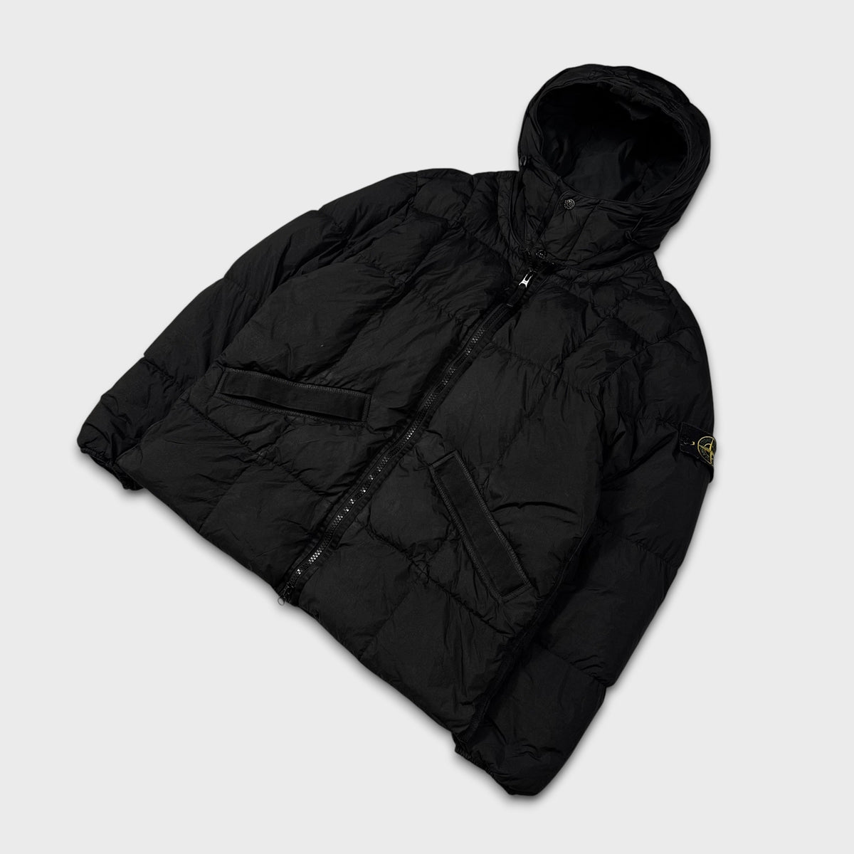 Stone Island Black Crinkle Reps NY Down Puffer Jacket XL