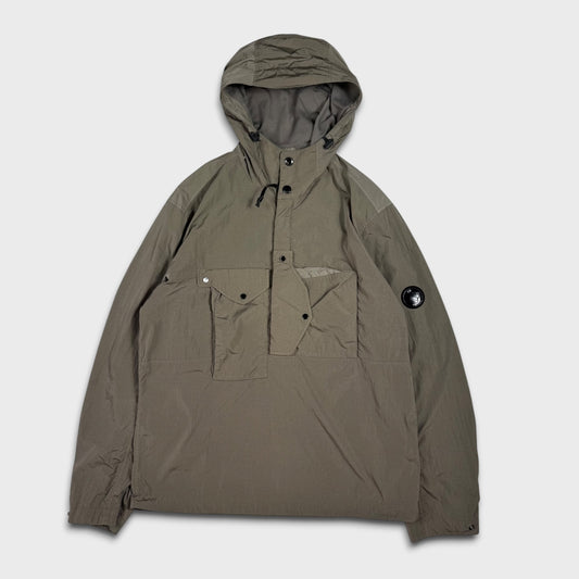 CP Company Khaki Chrome-R Hooded Jacket S