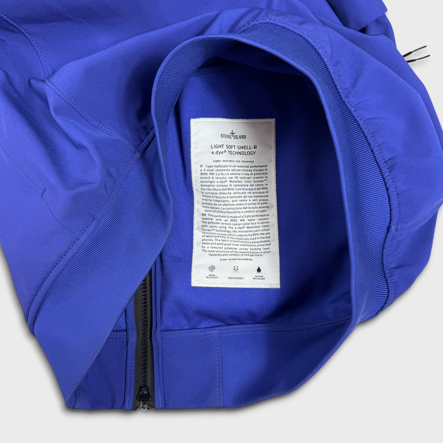 Stone Island Royal Blue Soft Shell Jacket M