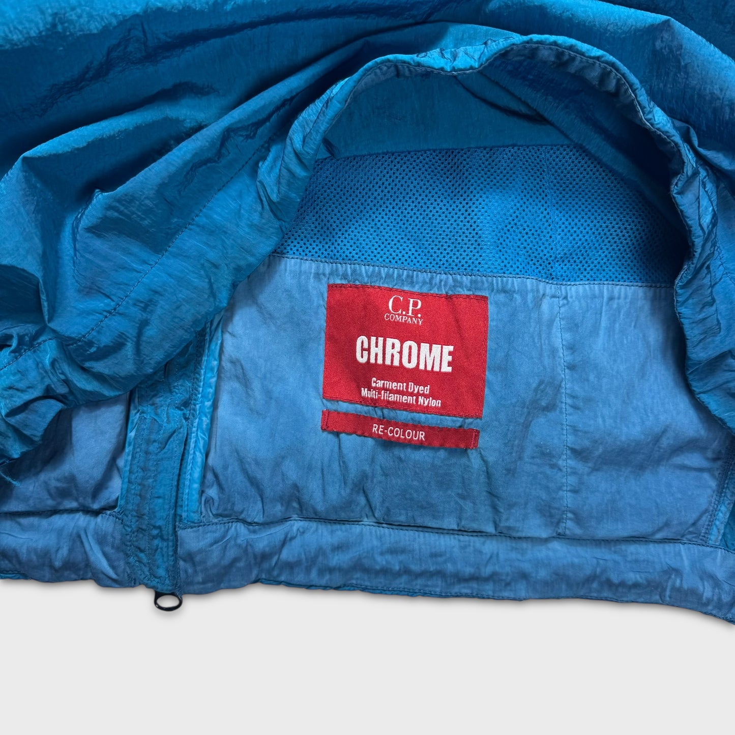 CP Company Blue Nylon Chrome Lens Jacket XL