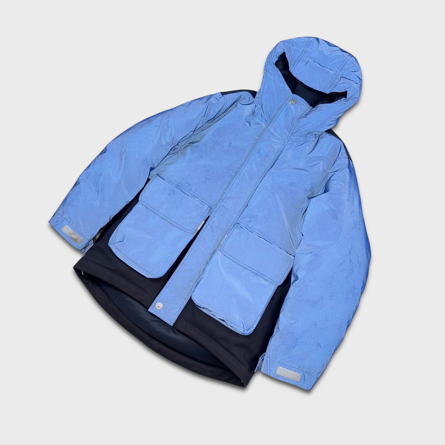 Stone Island Panno Resinato Plated Reflective Marina Down Jacket S