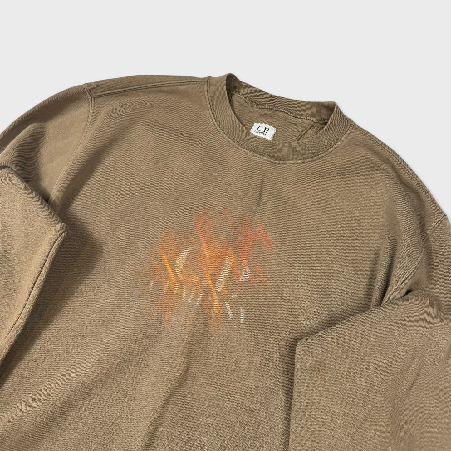 CP Company Olive Motion Logo Crewneck M