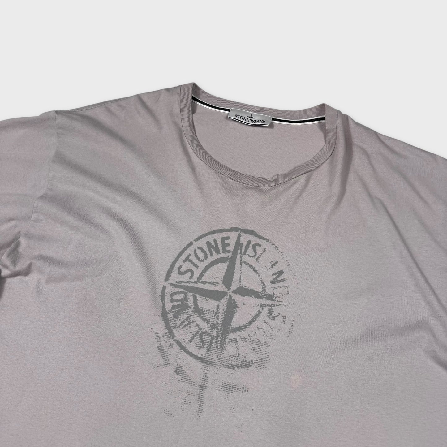 Stone Island Grey Compass Graphic T-Shirt XXL