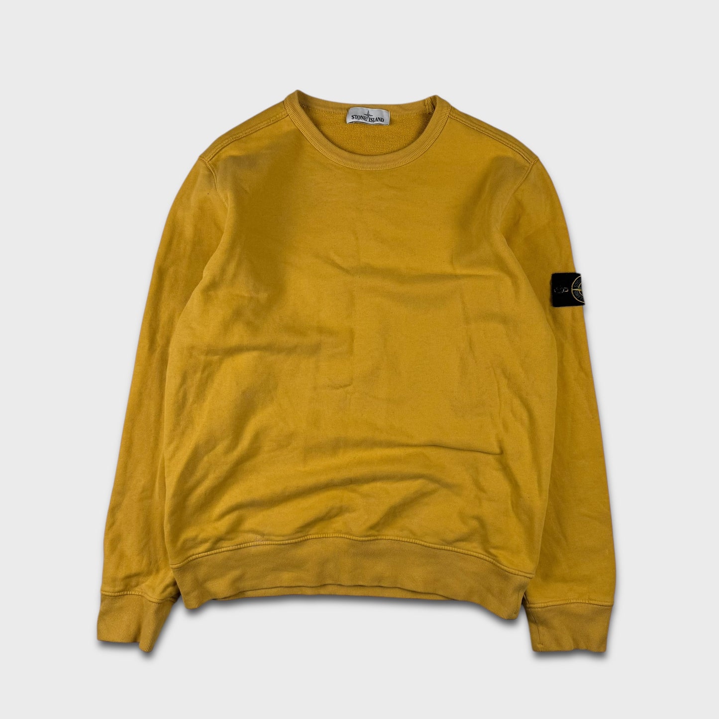 Stone Island Yellow Crewneck Sweatshirt XL