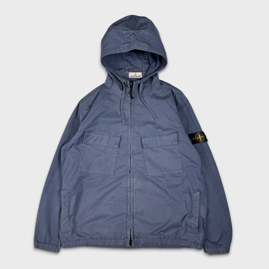 Stone Island Chalk Blue Supima Cotton Hooded Jacket XXL