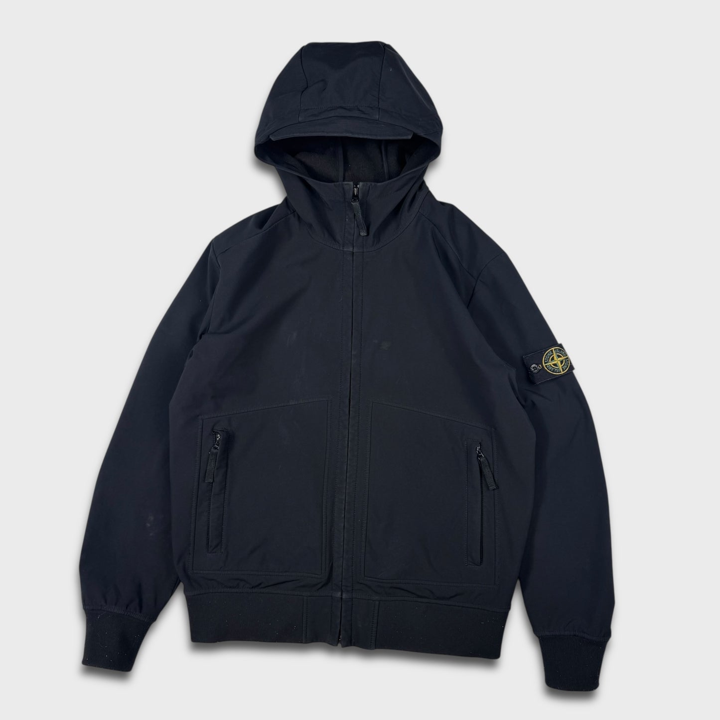 Stone Island Black Soft Shell-R Jacket XL