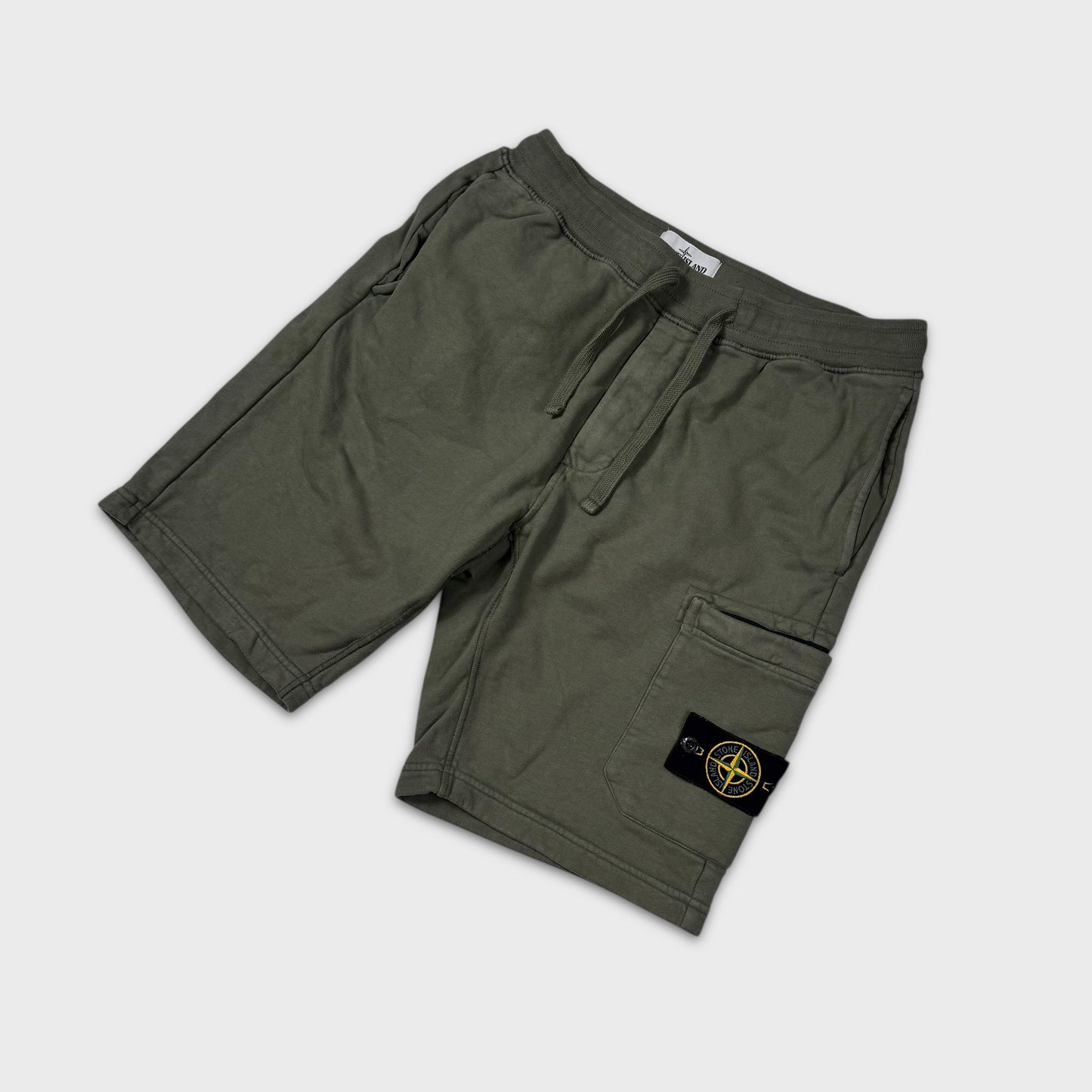 Stone Island Olive Cotton Shorts M