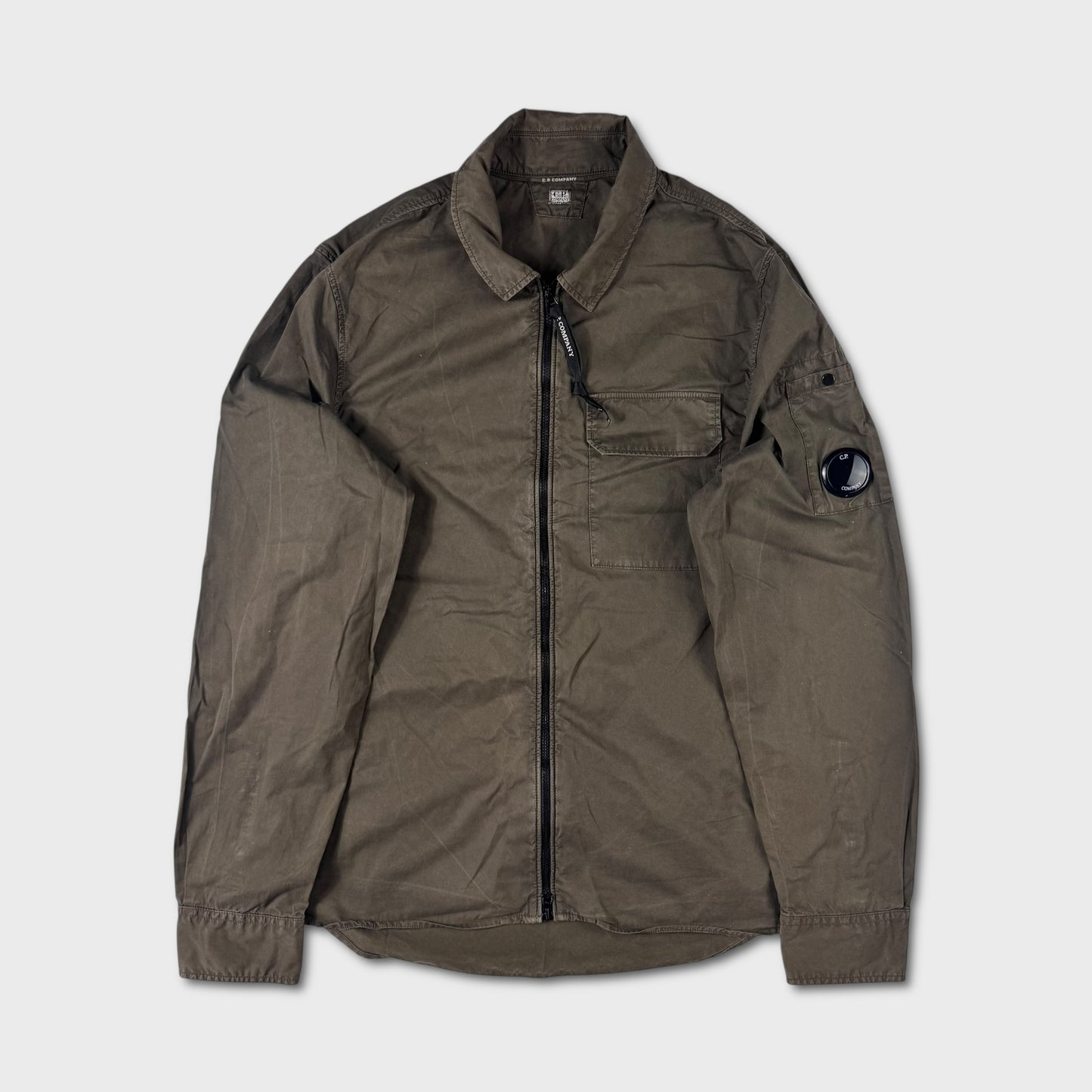CP Company Olive Lens Zip Overshirt M