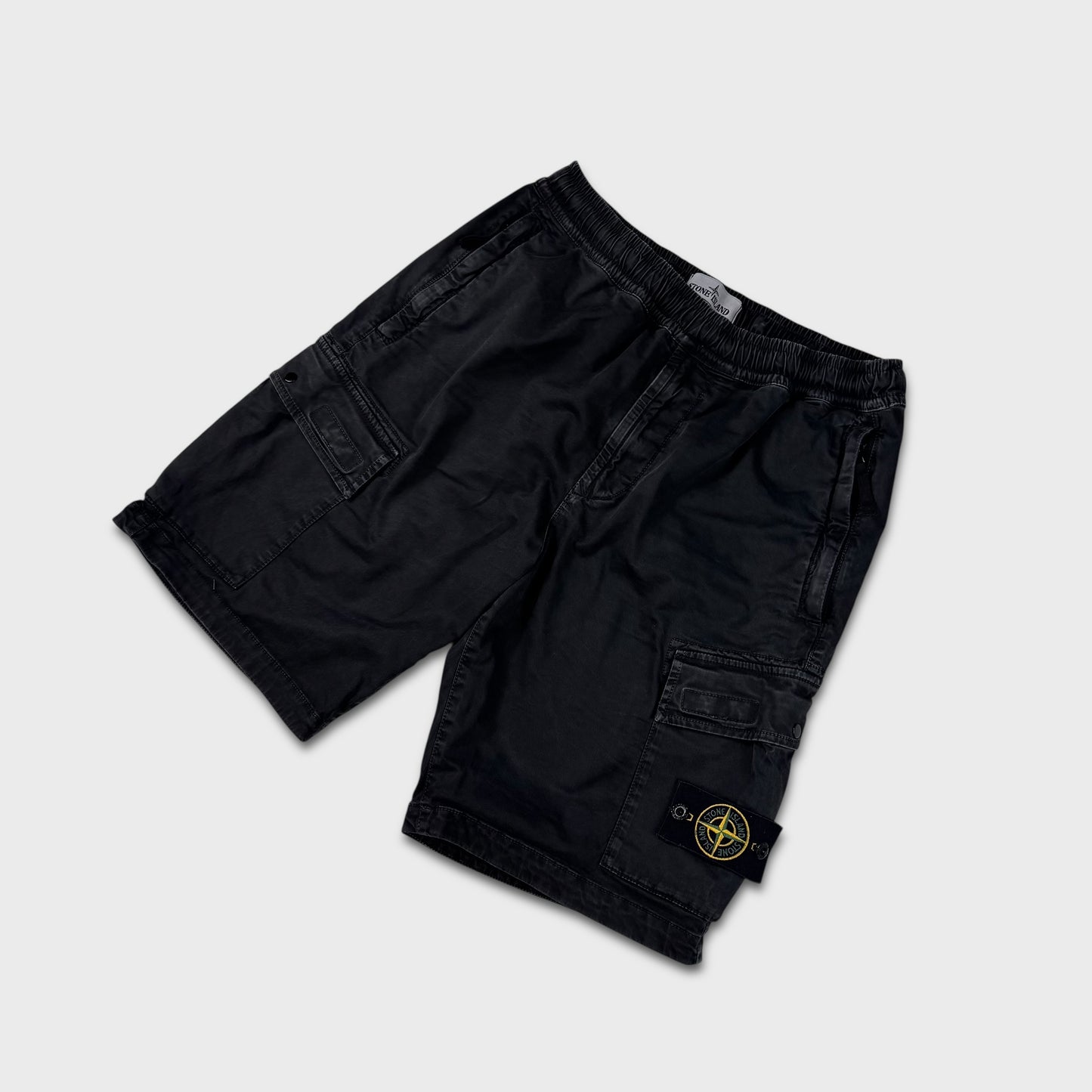 Stone Island Black Cargo Shorts W30