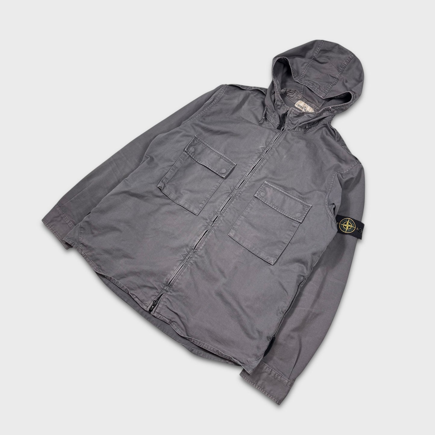 Stone Island Double Pocket Hooded Overshirt Jacket 3XL
