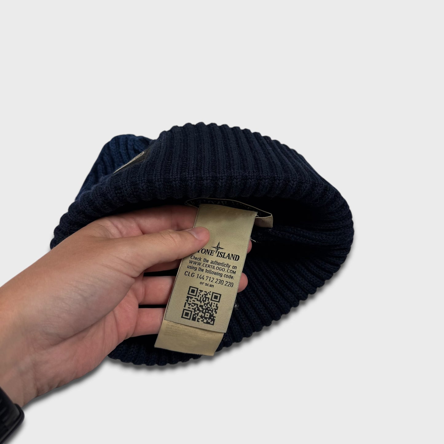 Stone Island Two-Tone Ribbed Beanie