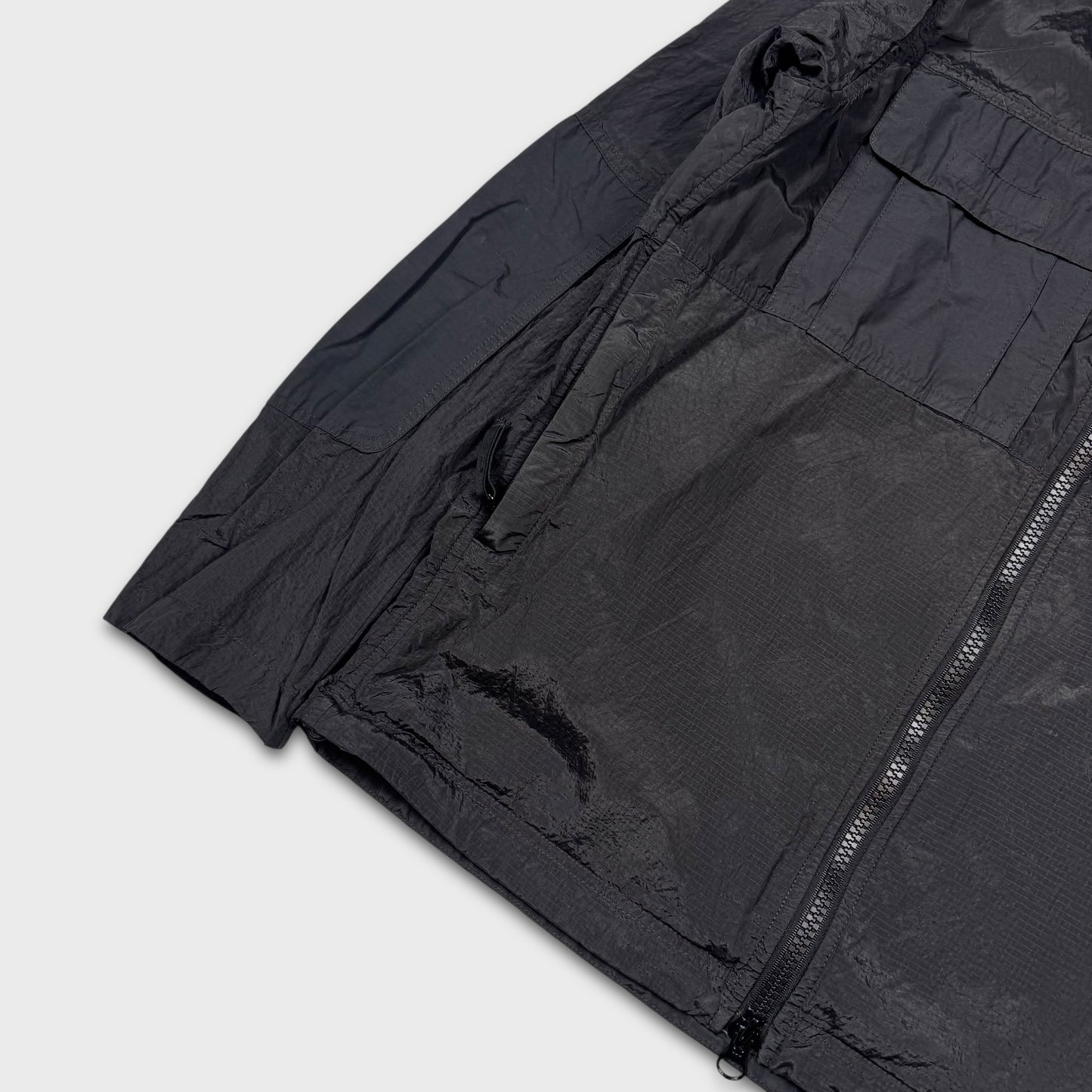 Stone Island Black Ripstop Nylon Metal Jacket M