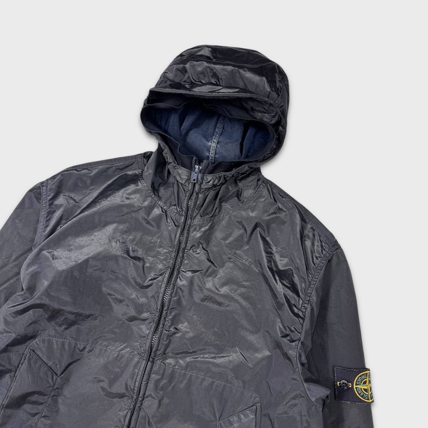Stone Island 2007 Nylon Shimmer Flock Jacket XL