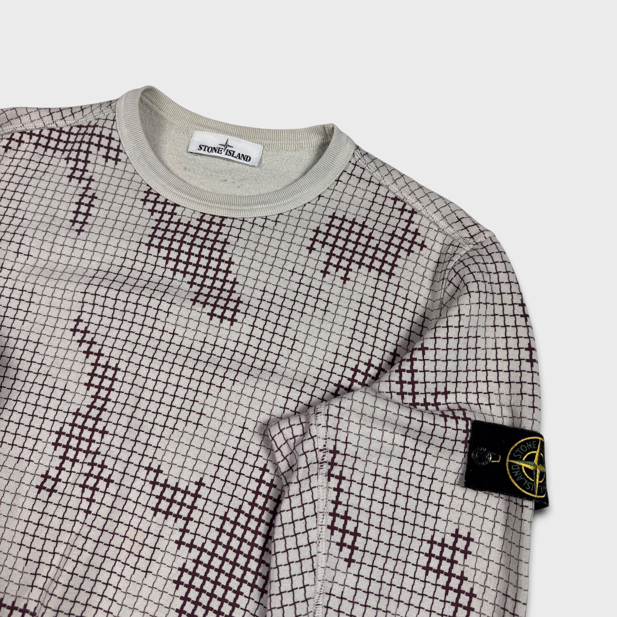 Stone Island Grid Camo Crewneck M