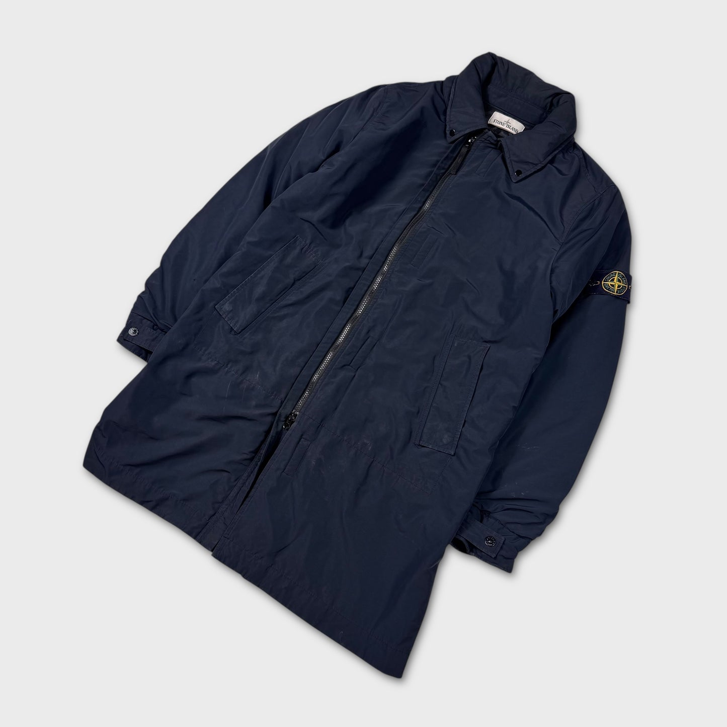 Stone Island Navy Micro Reps Primaloft Parka Jacket M